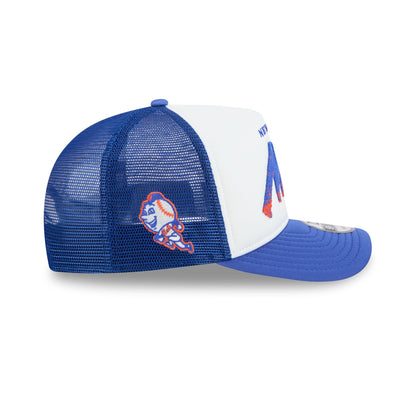 New York Mets Fade Script 9FIFTY A-Frame Trucker Hat
