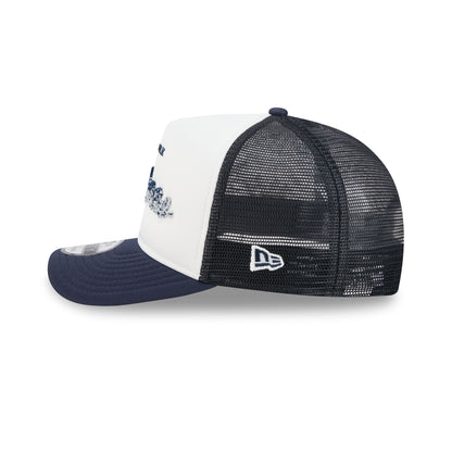 New York Yankees Fade Script 9FIFTY A-Frame Trucker Hat