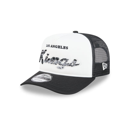 Los Angeles Kings Fade Script 9FIFTY A-Frame Trucker Hat