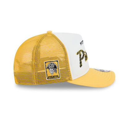 Pittsburgh Pirates Fade Script 9FIFTY A-Frame Trucker Hat