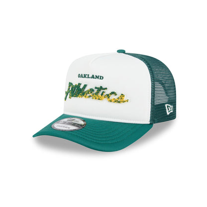 Athletics Fade Script 9FIFTY A-Frame Trucker Hat