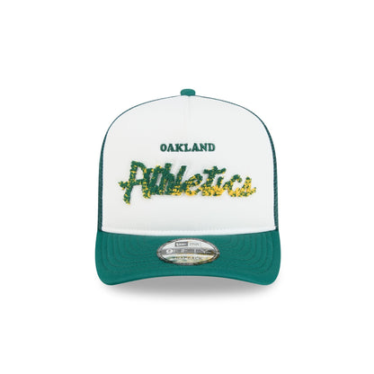 Athletics Fade Script 9FIFTY A-Frame Trucker Hat