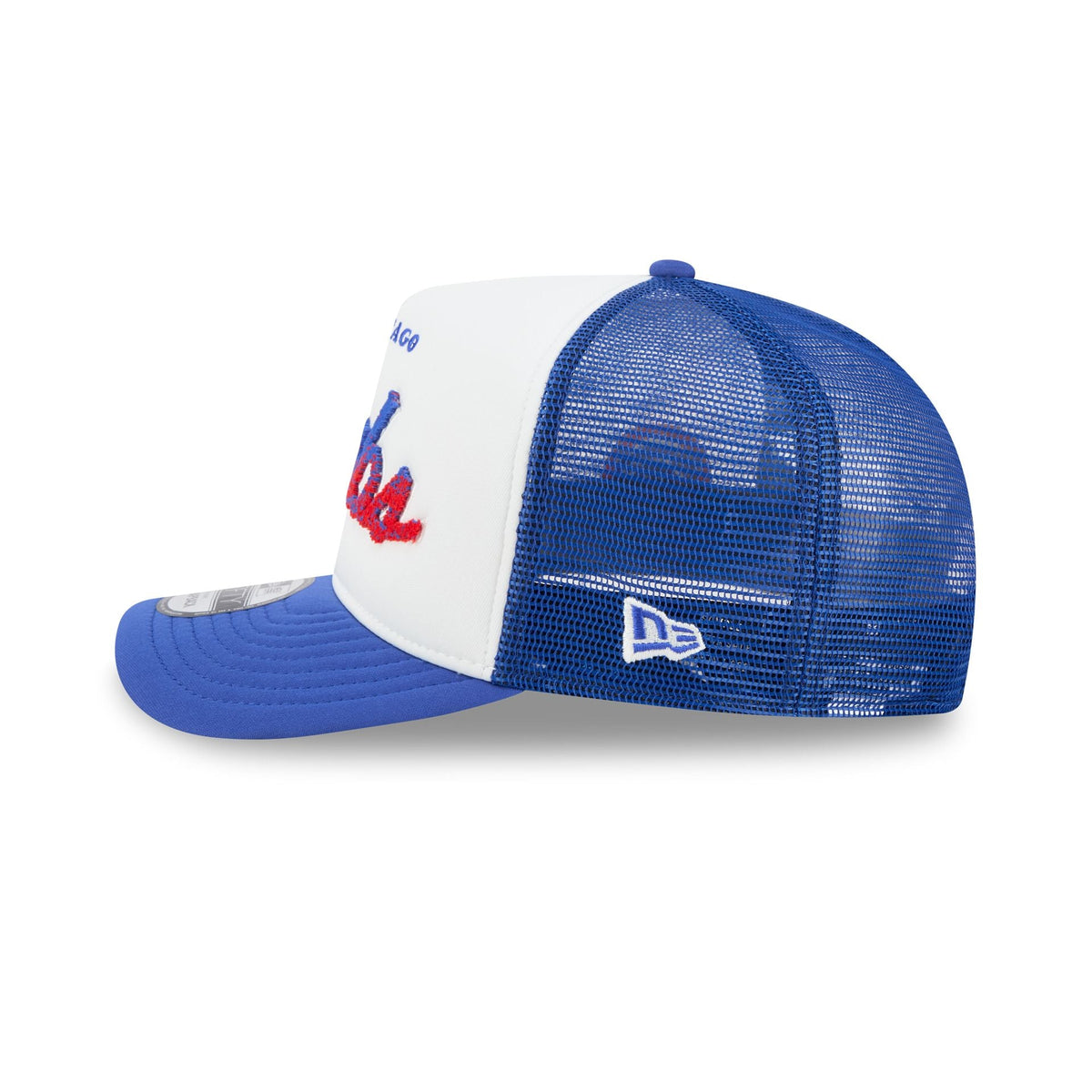 Chicago Cubs Fade Script 9FIFTY A-Frame Trucker Hat