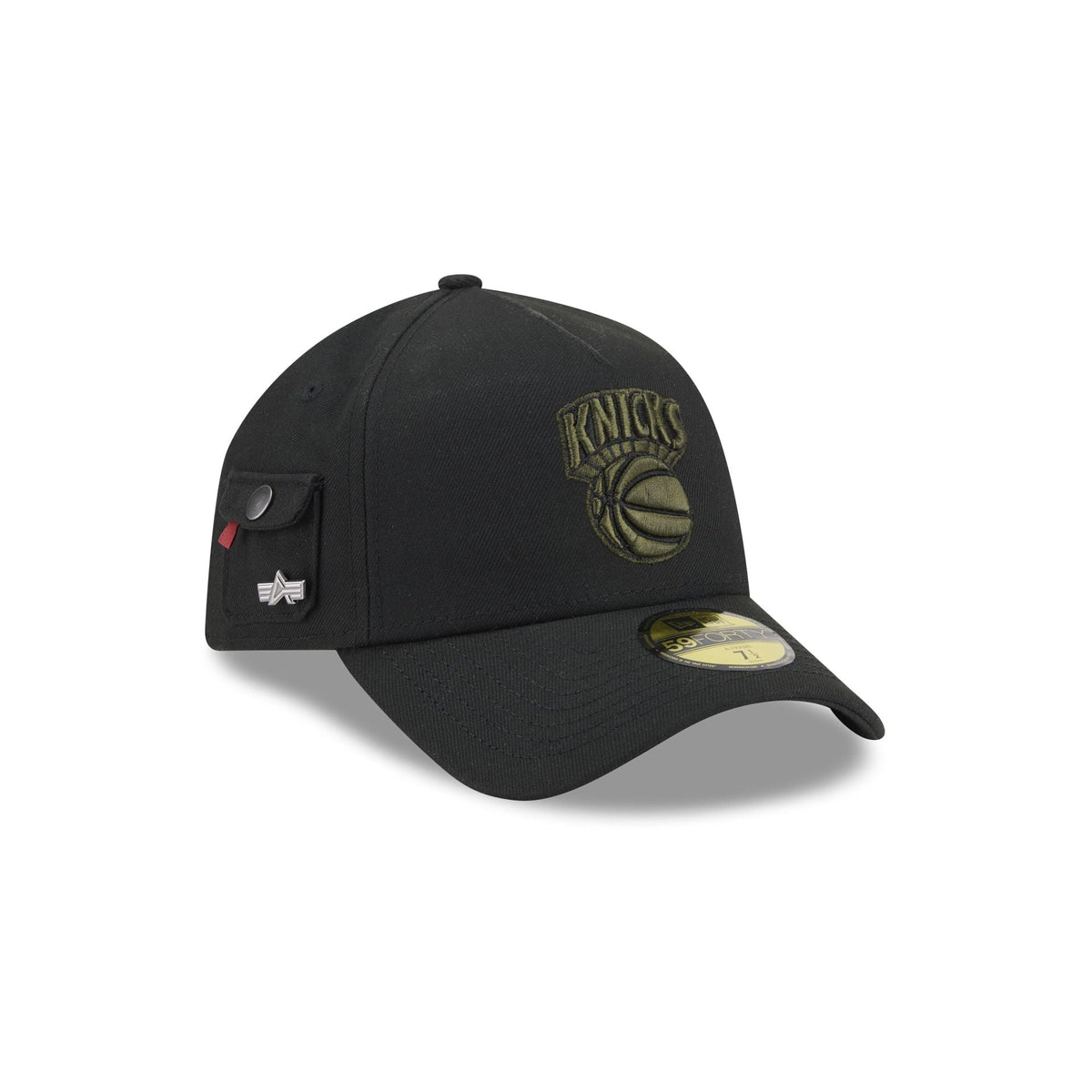 Alpha Industries x New York Knicks Black 59FORTY A-Frame Fitted Hat