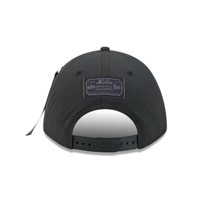 Alpha Industries x Golden State Warriors Nylon Black 9FORTY M-Crown A-Frame Snapback Hat