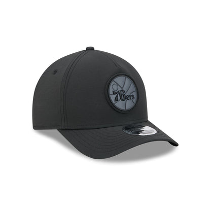 Alpha Industries x Philadelphia 76ers Nylon Black 9FORTY M-Crown A-Frame Snapback Hat