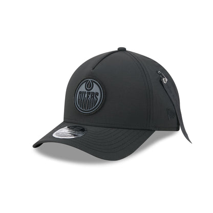 Alpha Industries x Edmonton Oilers Nylon Black 9FORTY M-Crown A-Frame Snapback Hat