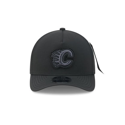Alpha Industries x Calgary Flames Nylon Black 9FORTY M-Crown A-Frame Snapback Hat