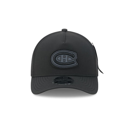 Alpha Industries x Montreal Canadiens Nylon Black 9FORTY M-Crown A-Frame Snapback Hat