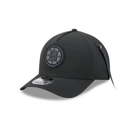 Alpha Industries x Boston Bruins Nylon Black 9FORTY M-Crown A-Frame Snapback Hat