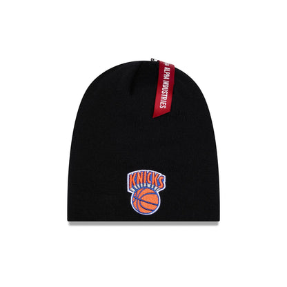 Alpha Industries x New York Knicks Black Beanie Hat