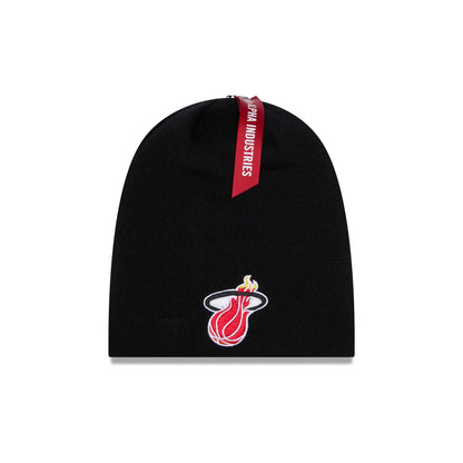 Alpha Industries x Miami Heat Black Beanie Hat