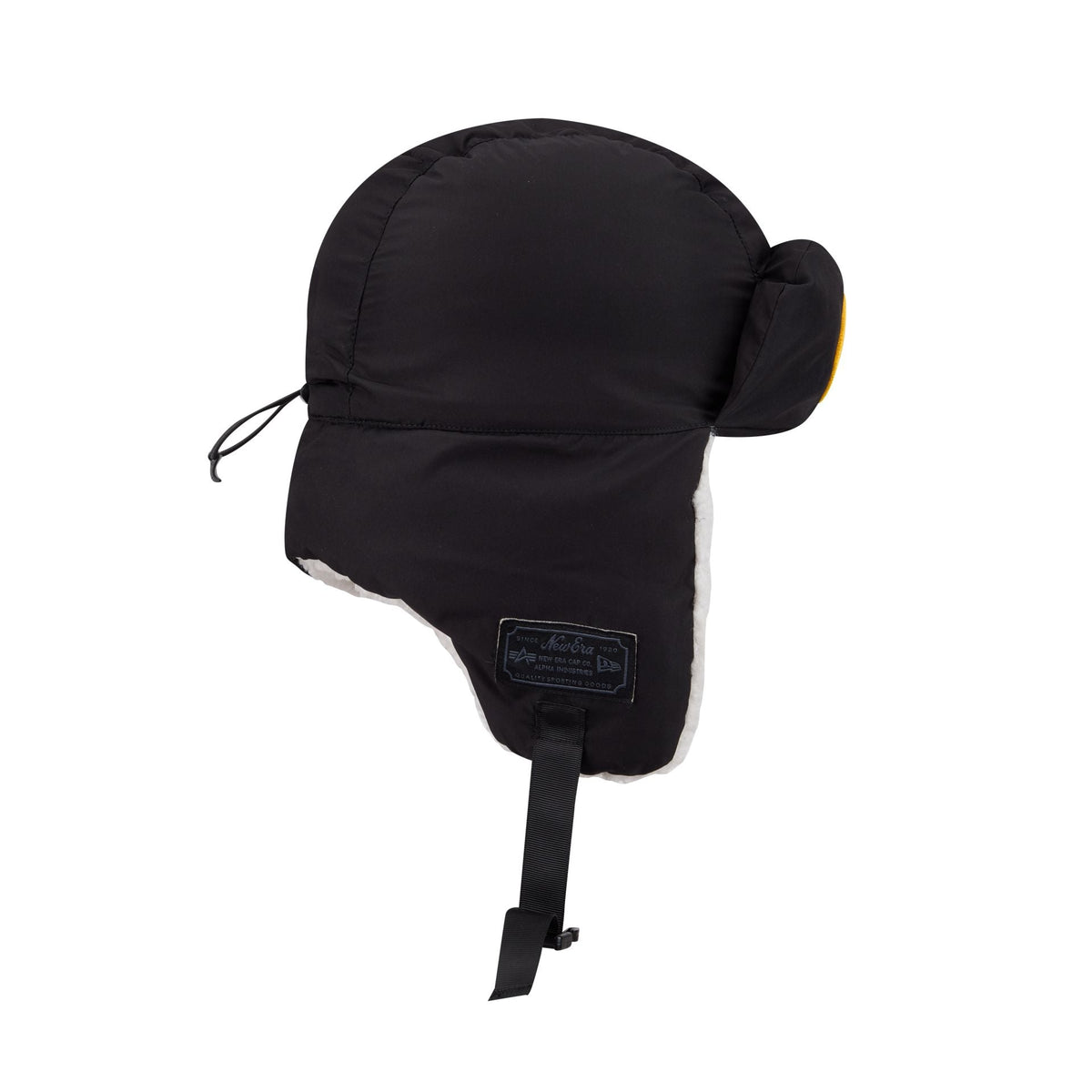 Alpha Industries x Boston Bruins Black Puffer Trapper Hat