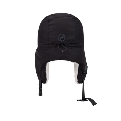 Alpha Industries x Edmonton Oilers Black Puffer Trapper Hat