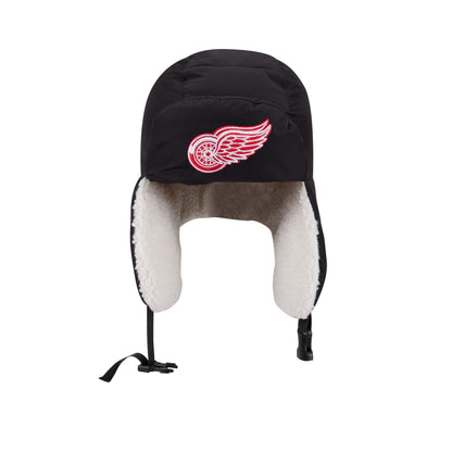 Alpha Industries x Detroit Red Wings Black Puffer Trapper Hat