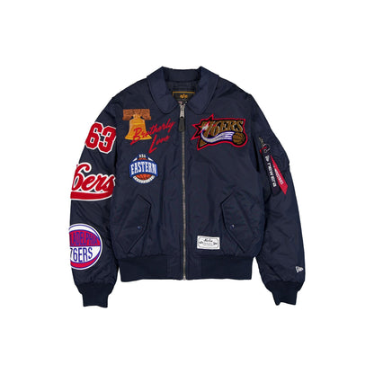Alpha Industries x Philadelphia 76ers Hardwood Classics MA-1 Flight Jacket