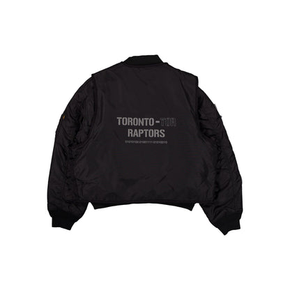 Alpha Industries x Toronto Raptors Black 2-in-1 MA-1 Flight Jacket + Vest