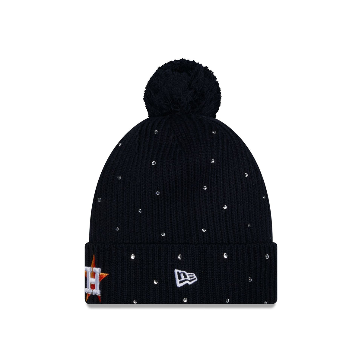 Houston Astros Women's Rhinestone Pom Knit Hat