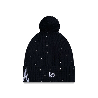 Atlanta Braves Women's Rhinestone Pom Knit Hat