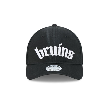 Boston Bruins Gothic Font Women's 9FORTY M-Crown Snapback Hat