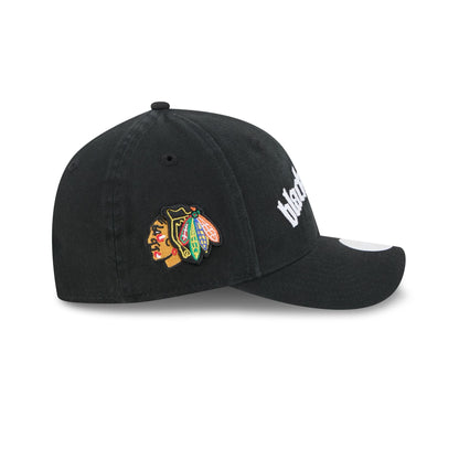 Chicago Blackhawks Gothic Font Women's 9FORTY M-Crown Snapback Hat