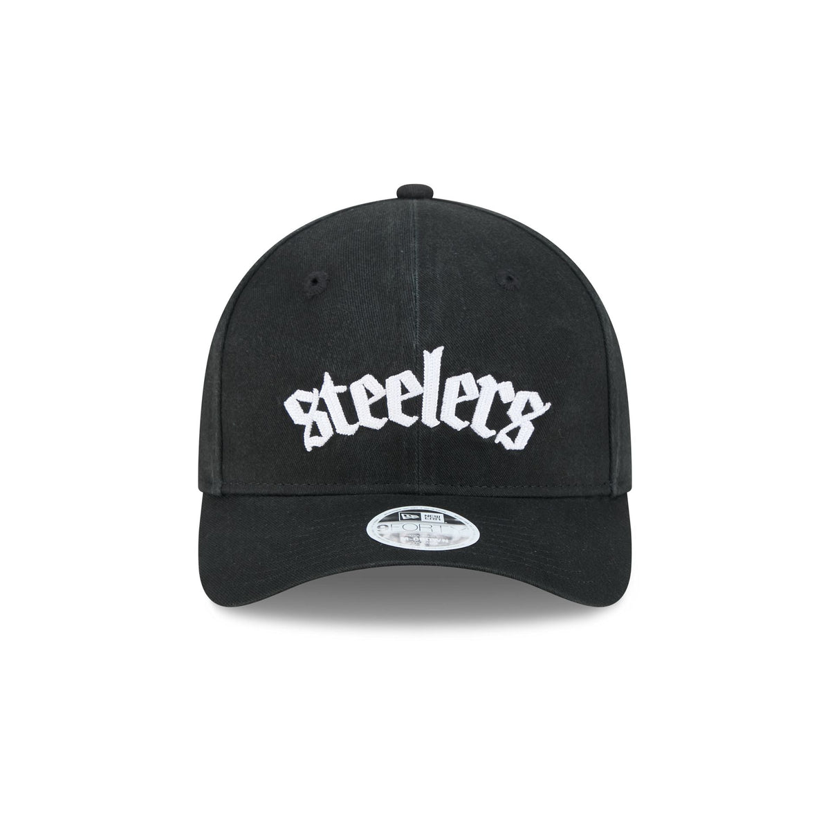 Pittsburgh Steelers Gothic Font Women's 9FORTY M-Crown Snapback Hat