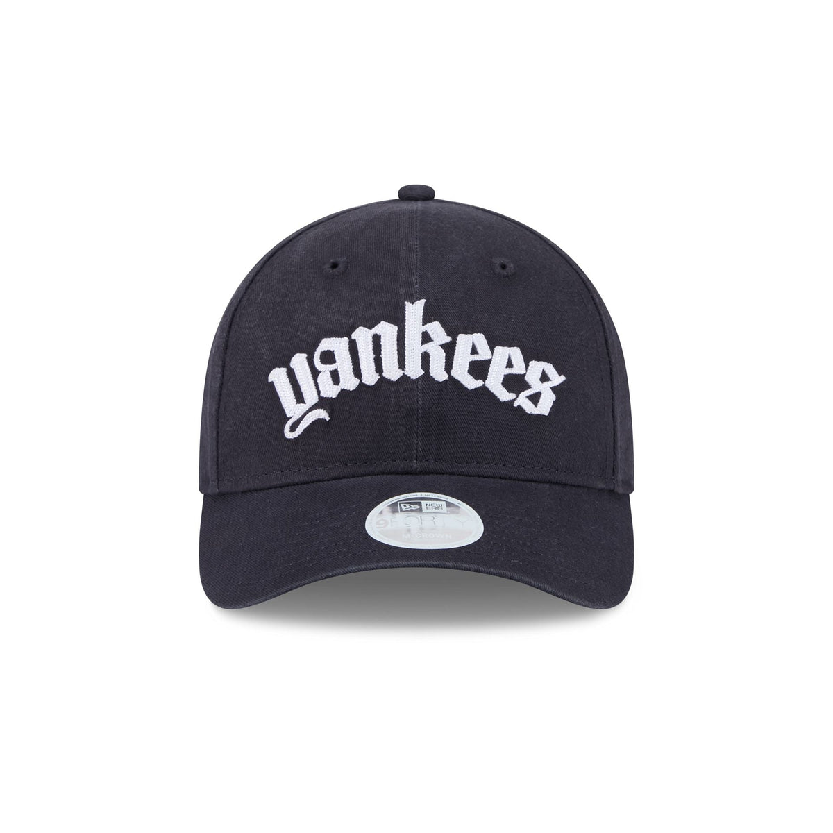 New York Yankees Gothic Font Women's 9FORTY M-Crown Snapback Hat