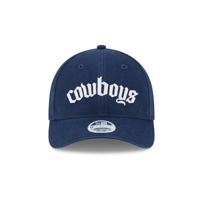 Dallas Cowboys Gothic Font Women's 9FORTY M-Crown Snapback Hat