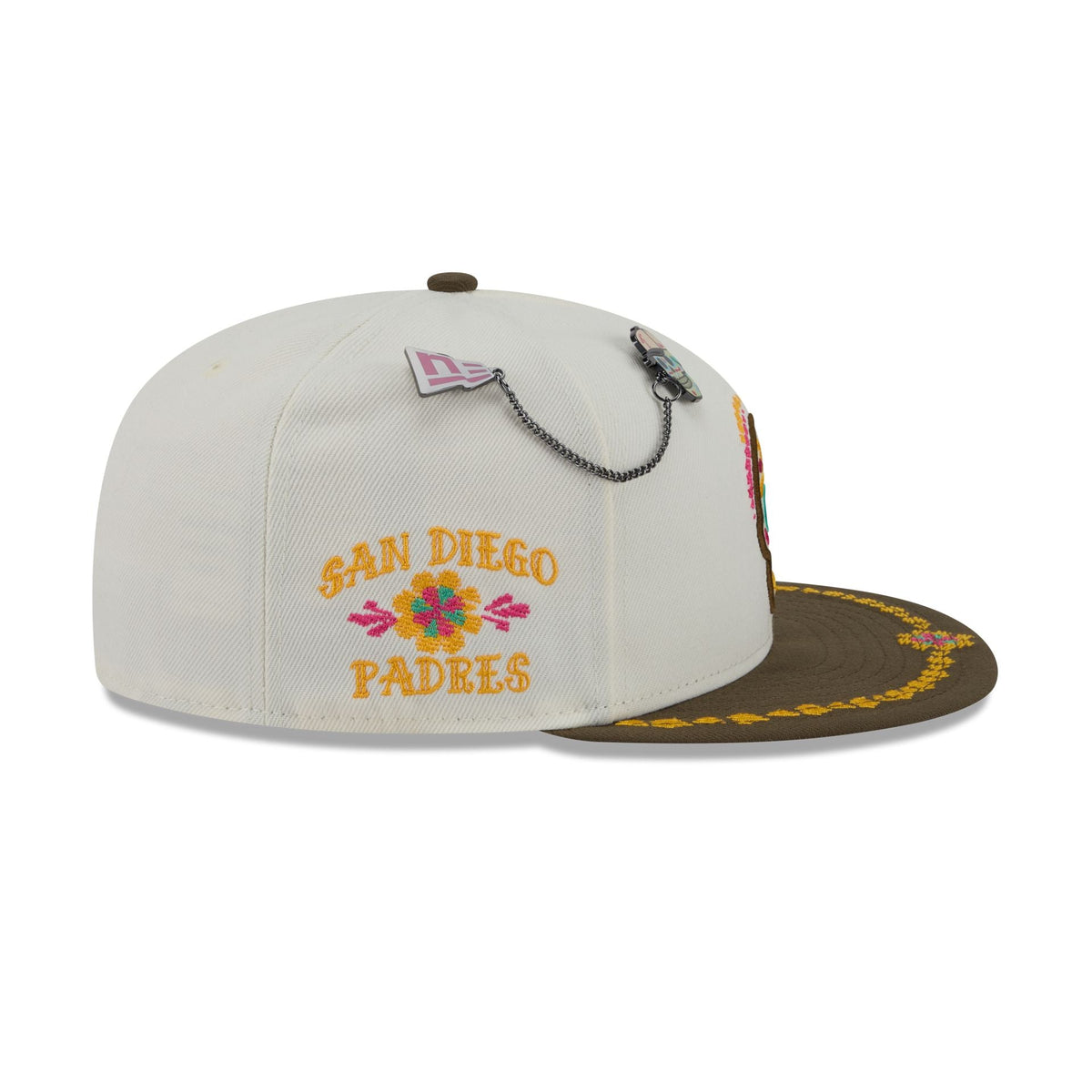 San Diego Padres Day of the Dead Chrome White 59FIFTY Fitted Hat