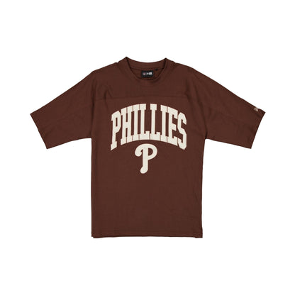 Philadelphia Phillies Bold Wordmark Chestnut Oversized T-Shirt