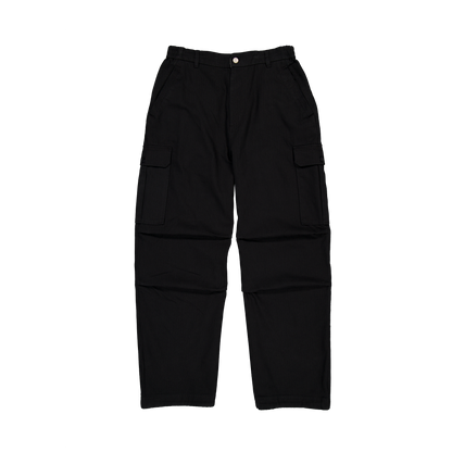 New Era Branded Cap Commuters Black Loose Cargo Pants