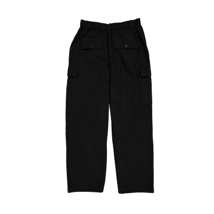 New Era Branded Cap Commuters Black Loose Cargo Pants