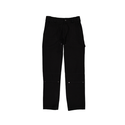 New Era Branded Cap Commuters Black Double Knee Pants
