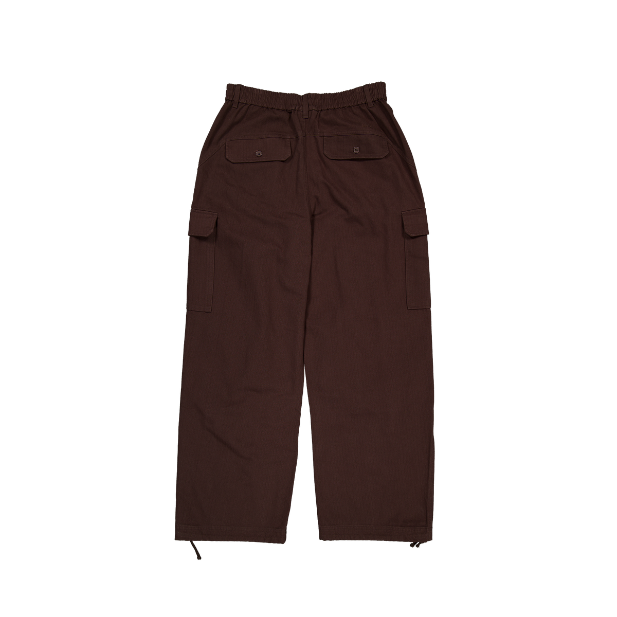 New Era Branded Cap Commuters Dark Brown Loose Cargo Pants