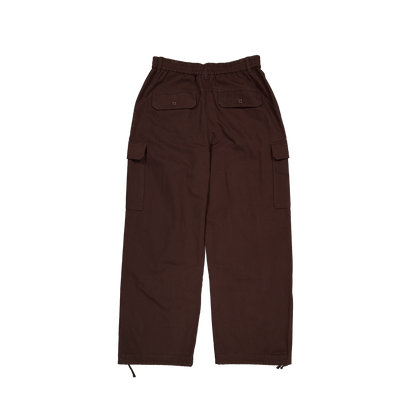 New Era Branded Cap Commuters Dark Brown Loose Cargo Pants