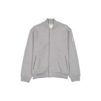 New Era Branded Cap Commuters Heritage Heather Gray Varsity Jacket