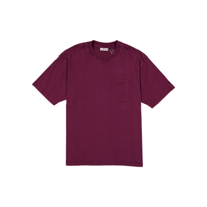 New Era Branded Alden II Heavyweight Maroon Pocket T-Shirt