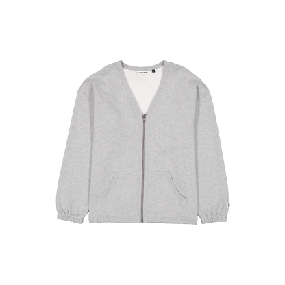 New Era Branded Alden Heather Gray Full-Zip Cardigan