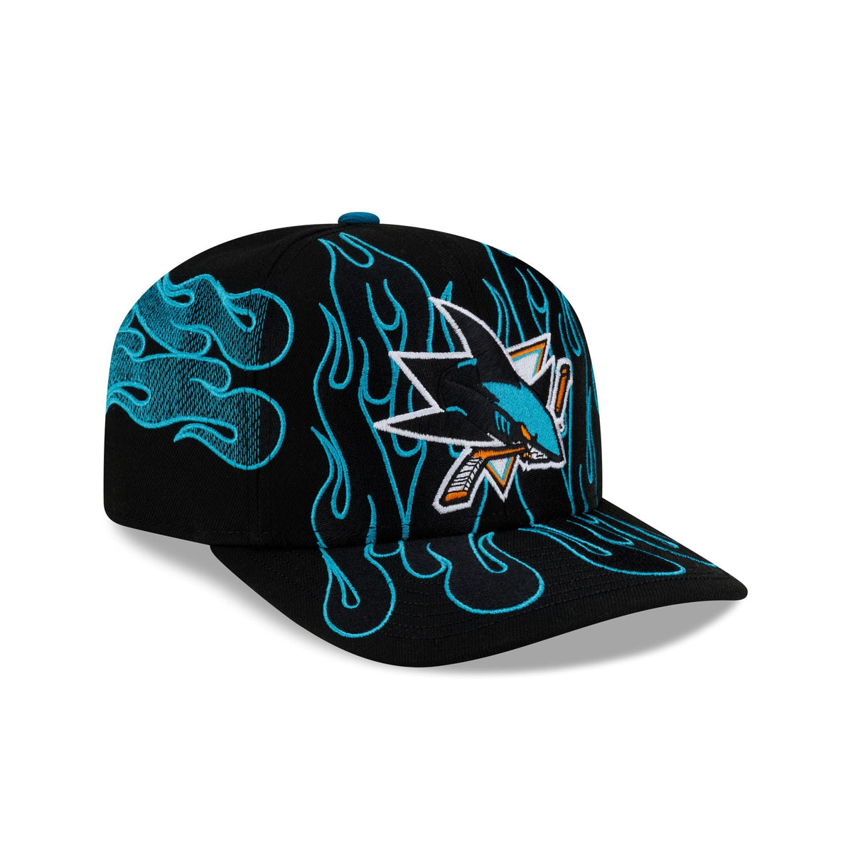 Nice Kicks x San Jose Sharks Y2K Flames 9FIFTY Original Fit Snapback Hat