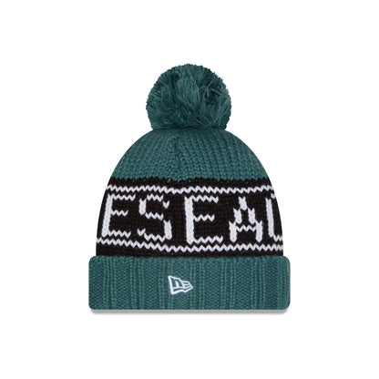 Philadelphia Eagles 2026 Sideline Cold Weather Women's Pom Knit Hat