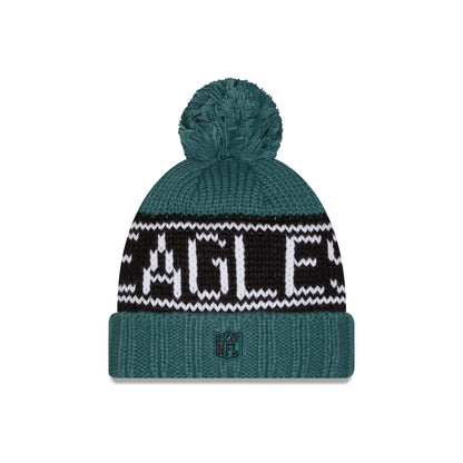 Philadelphia Eagles 2026 Sideline Cold Weather Women's Pom Knit Hat
