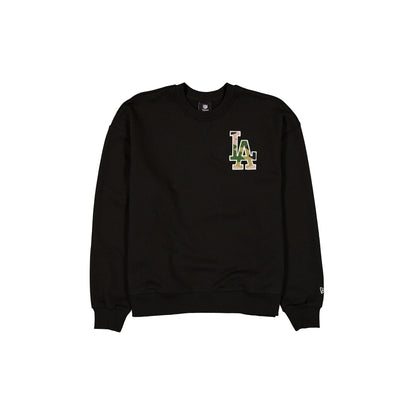 Los Angeles Dodgers Camo Logo Black Crewneck