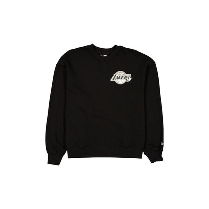 Los Angeles Lakers Camo Logo Black Crewneck