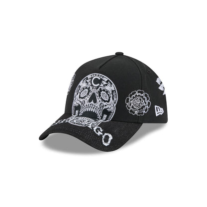 Chicago Cubs Day of the Dead Skull 9FORTY A-Frame Snapback Hat