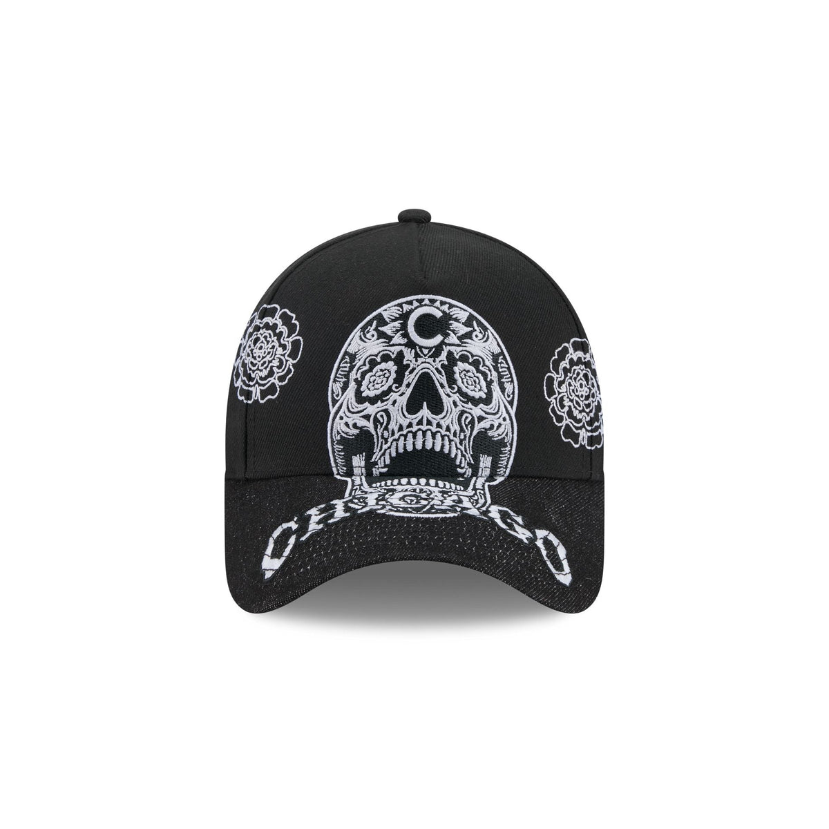 Chicago Cubs Day of the Dead Skull 9FORTY A-Frame Snapback Hat