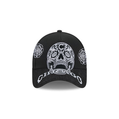 Chicago Cubs Day of the Dead Skull 9FORTY A-Frame Snapback Hat
