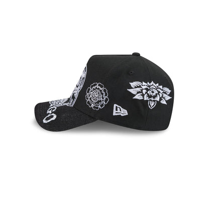 Chicago Cubs Day of the Dead Skull 9FORTY A-Frame Snapback Hat