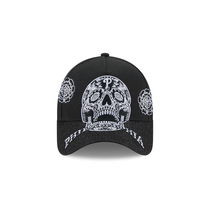 Philadelphia Phillies Day of the Dead Skull 9FORTY A-Frame Snapback Hat