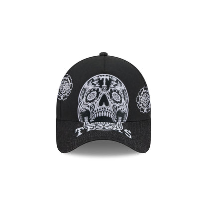 Texas Rangers Day of the Dead Skull 9FORTY A-Frame Snapback Hat