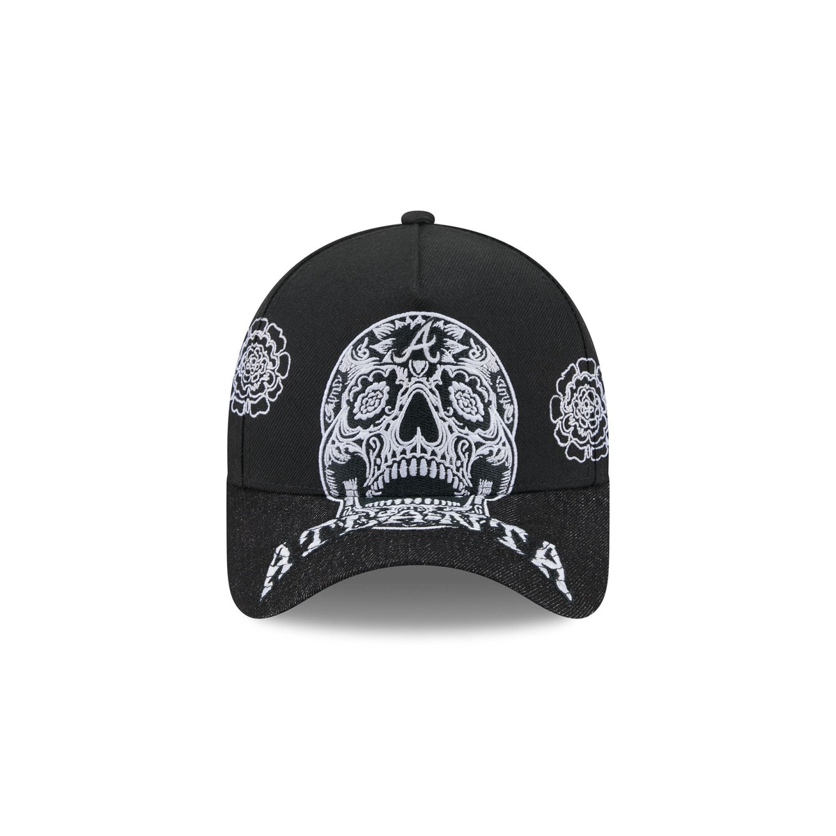 Atlanta Braves Day of the Dead Skull 9FORTY A-Frame Snapback Hat